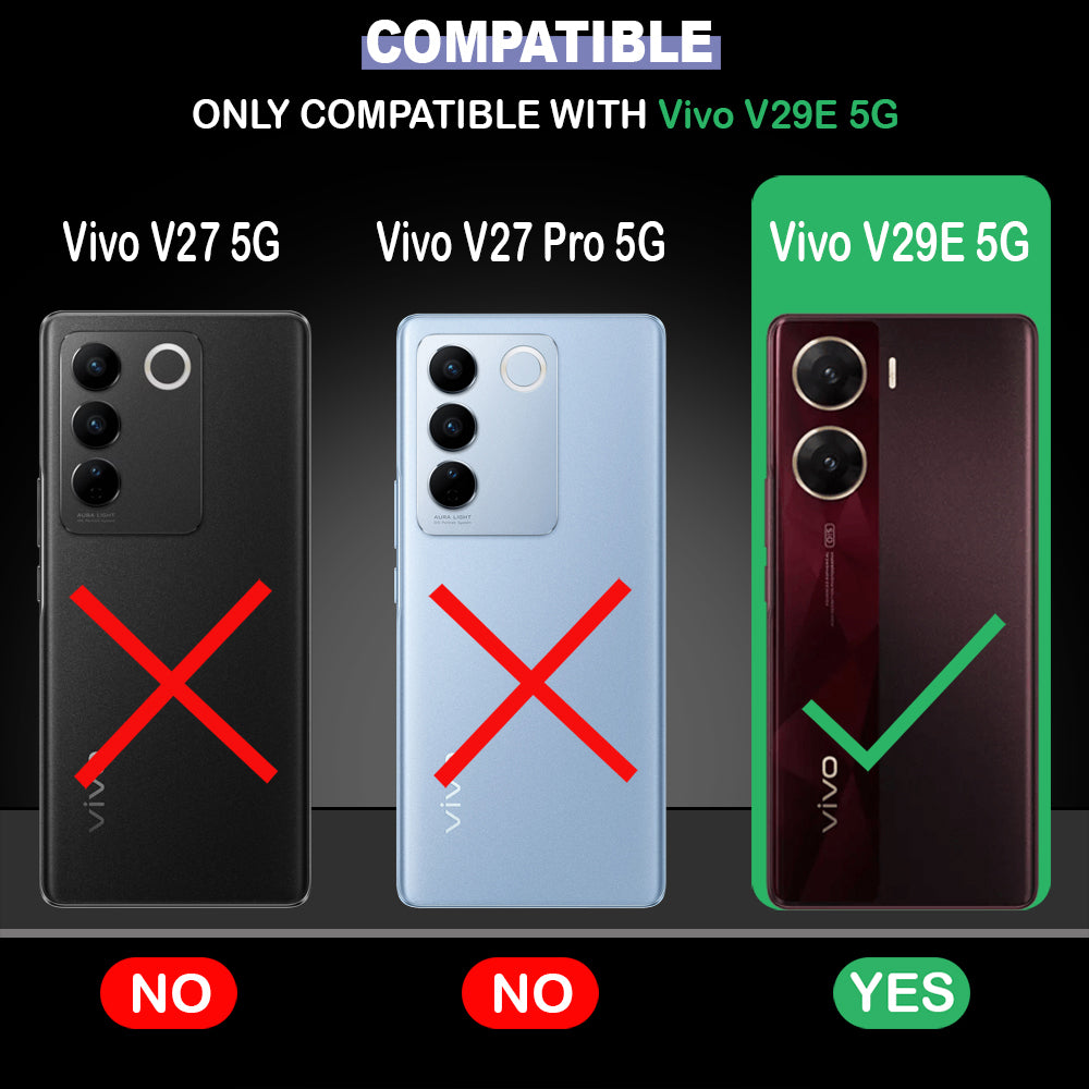 Premium Wallet Flip Cover for Vivo V29E 5G