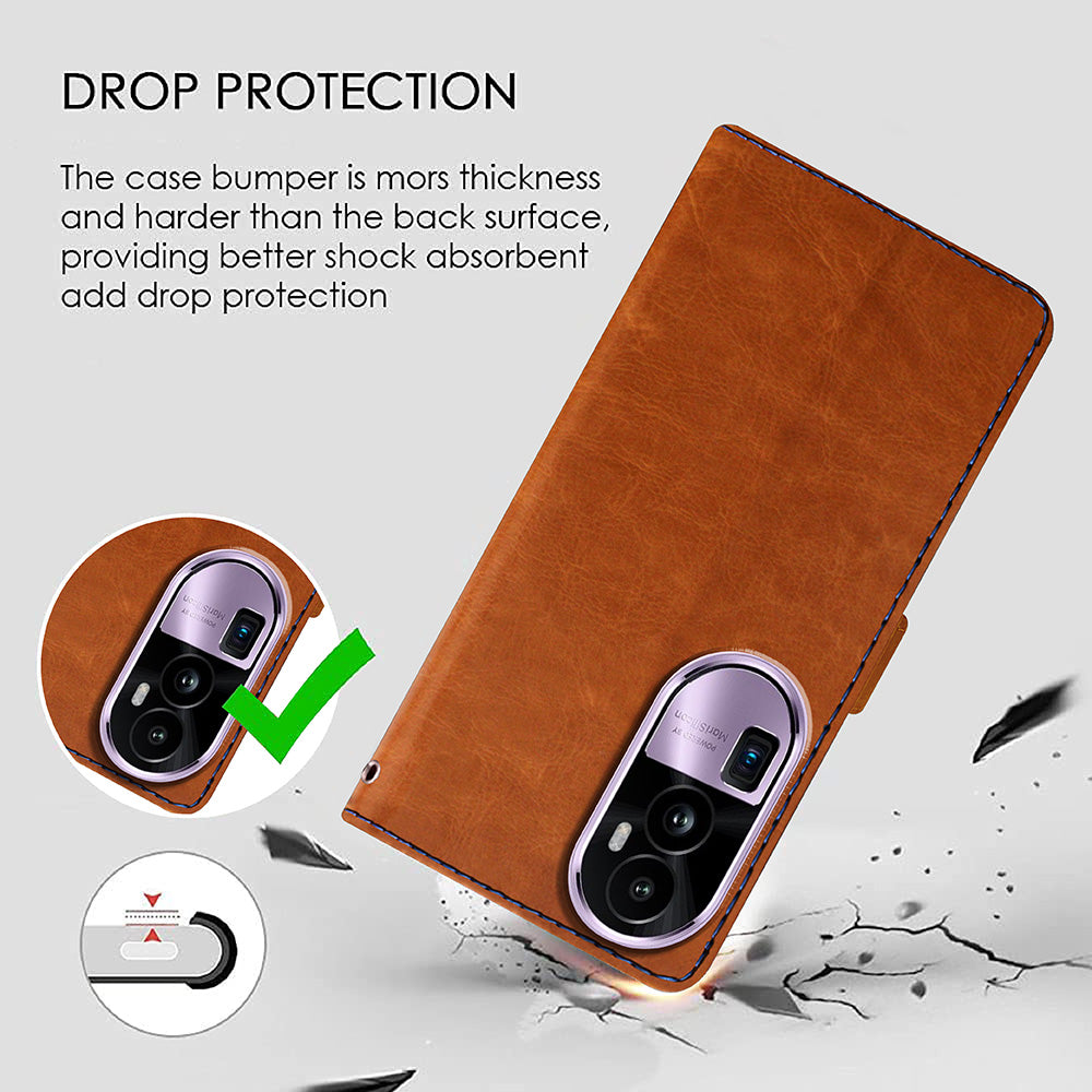 Premium Wallet Flip Cover for Oppo Reno 10 Pro Plus 5G