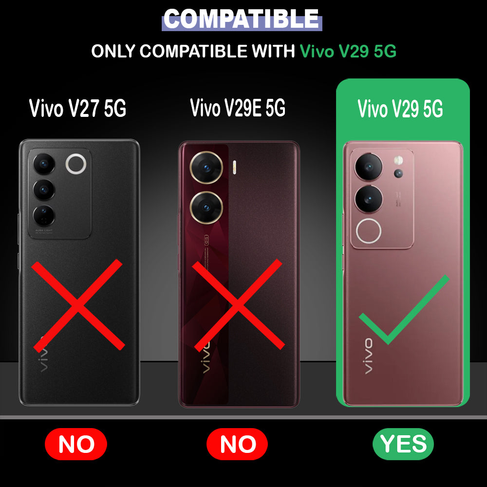 Premium Wallet Flip Cover for Vivo V29 5G