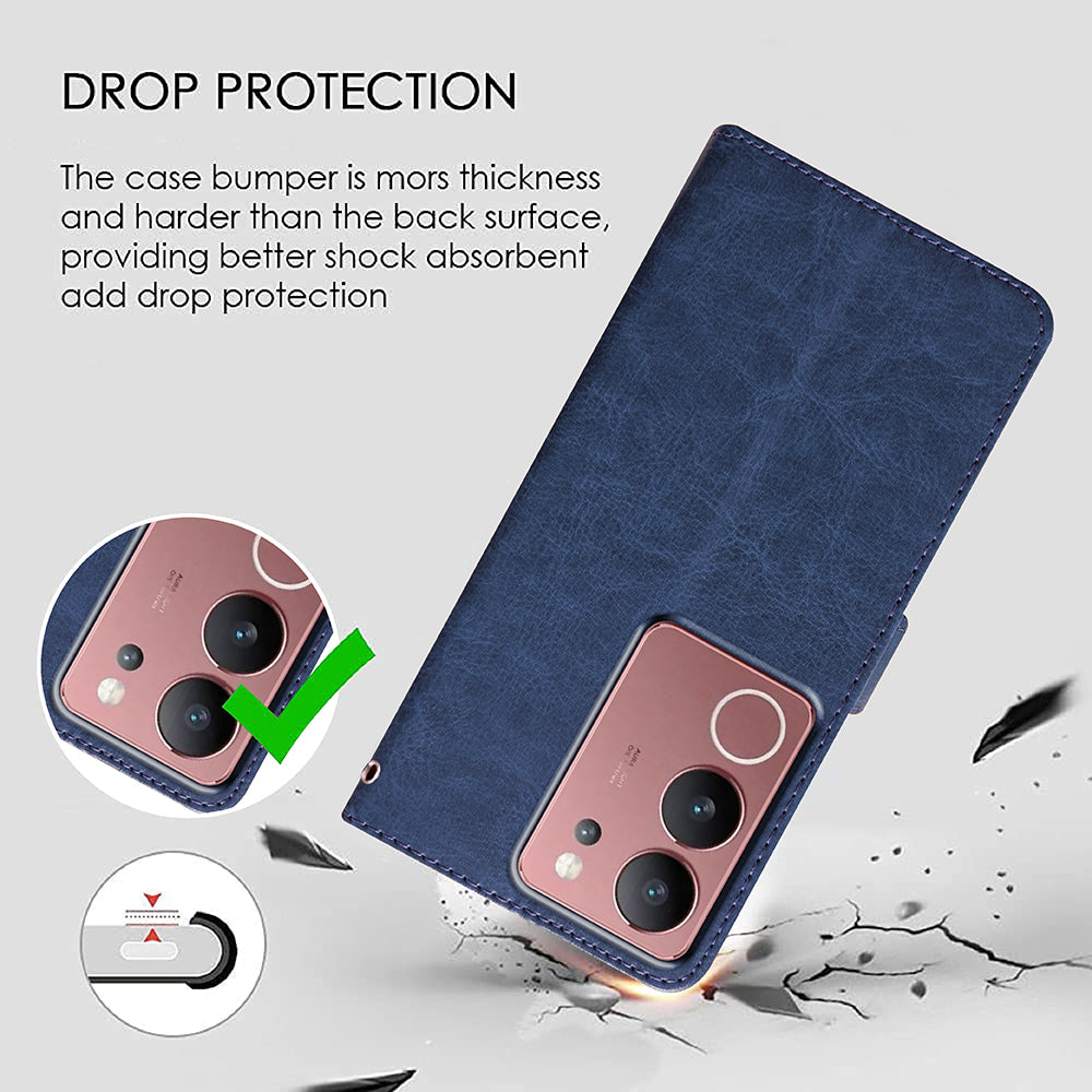 Premium Wallet Flip Cover for Vivo V29 5G