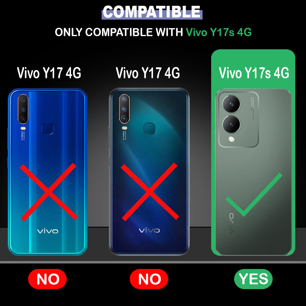 Premium Wallet Flip Cover for Vivo Y17s 4G