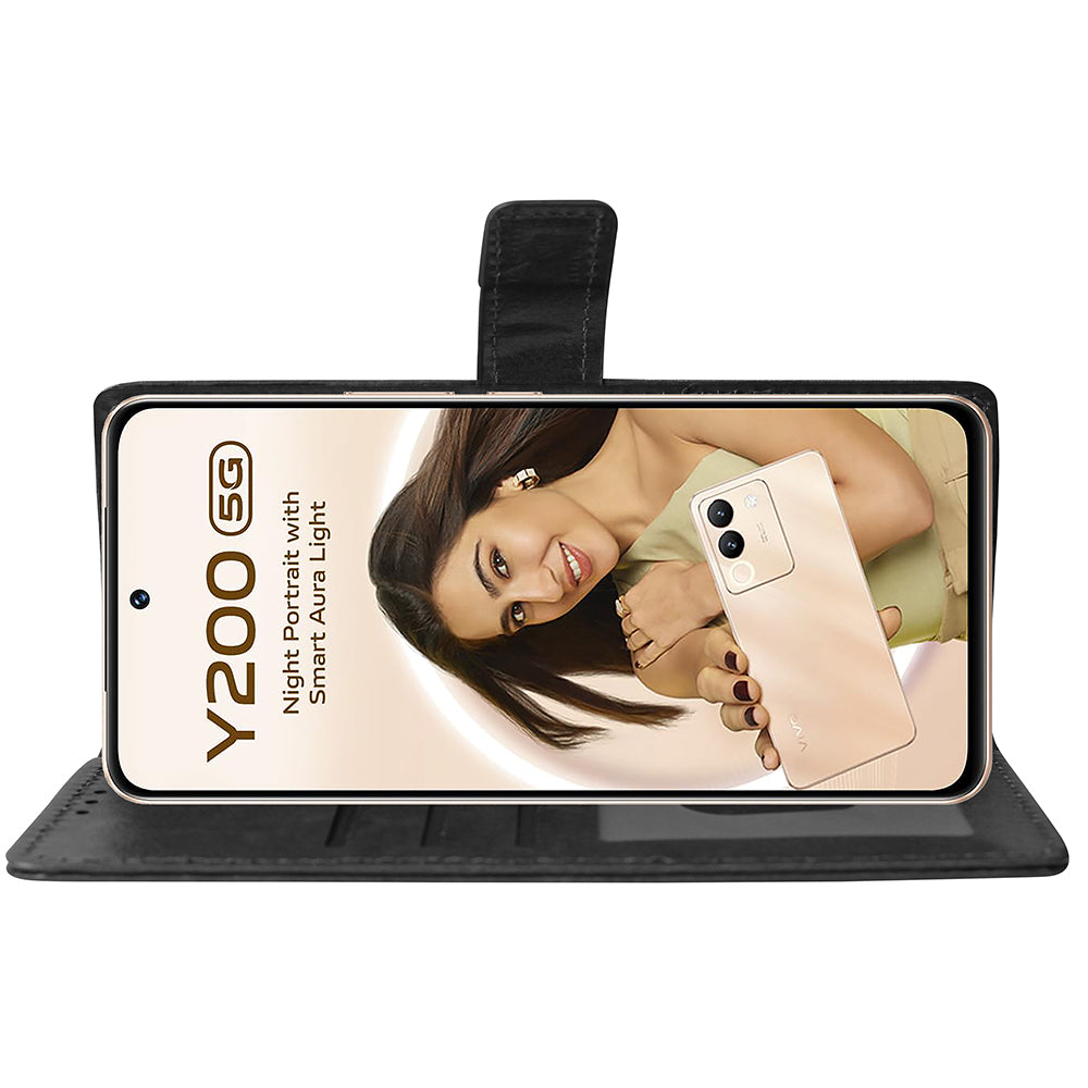 Premium Wallet Flip Cover for Vivo Y200 5G