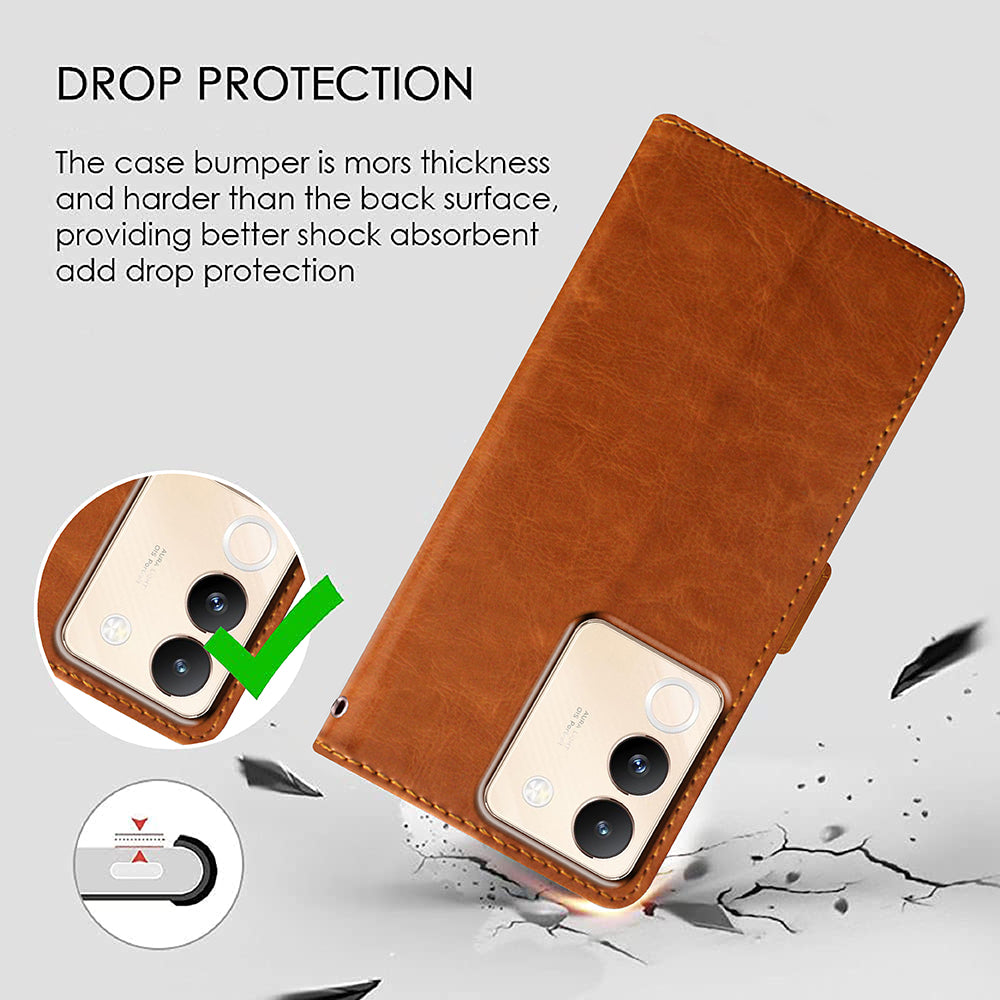 Premium Wallet Flip Cover for Vivo Y200 5G