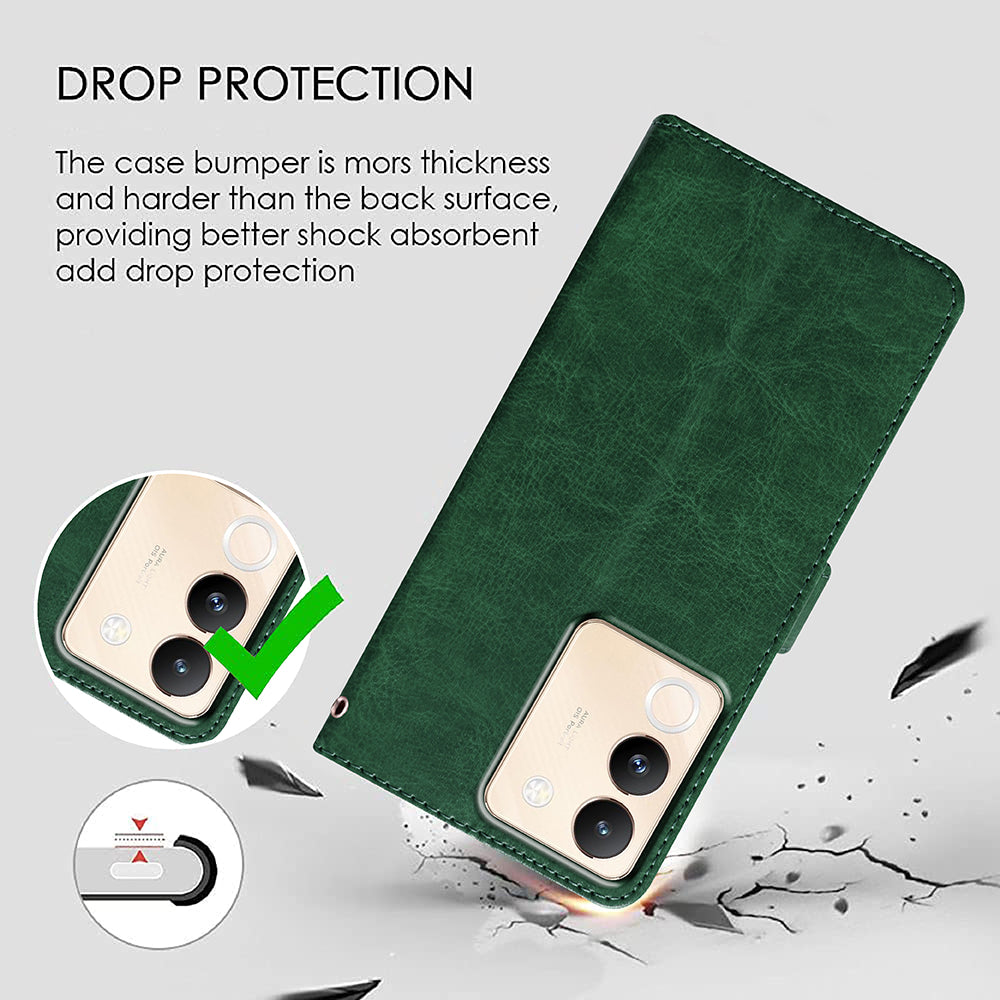 Premium Wallet Flip Cover for Vivo Y200 5G