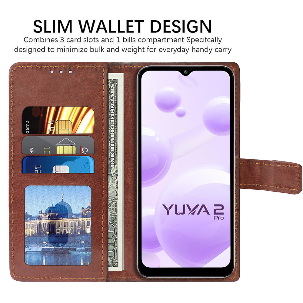 Premium Wallet Flip Cover for Lava Yuva 2 Pro 4G