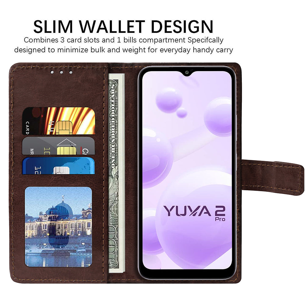 Premium Wallet Flip Cover for Lava Yuva 2 Pro 4G