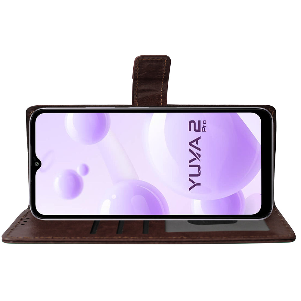 Premium Wallet Flip Cover for Lava Yuva 2 Pro 4G