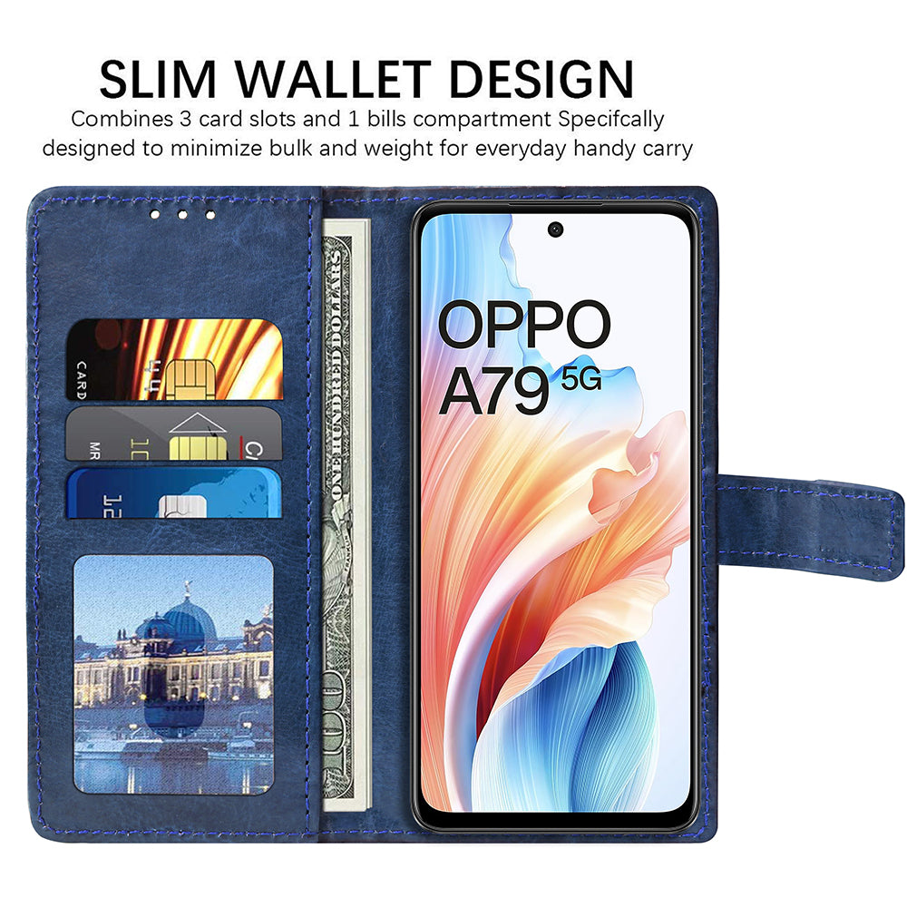 Premium Wallet Flip Cover for Oppo A79 5G