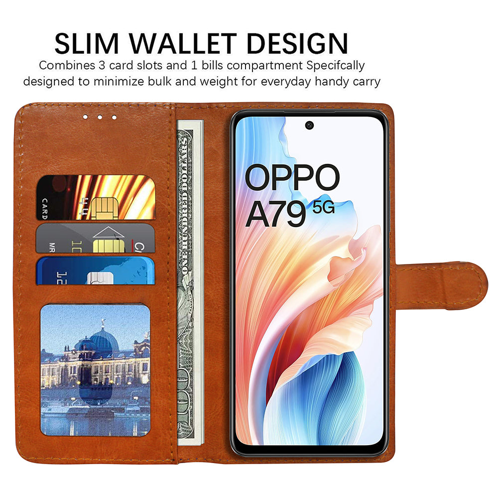 Premium Wallet Flip Cover for Oppo A79 5G