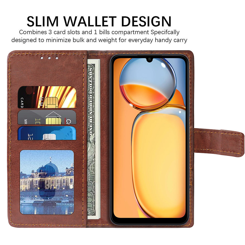 Premium Wallet Flip Cover for Mi Redmi 13C 4G