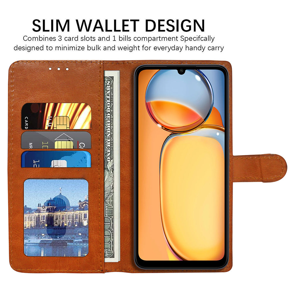 Premium Wallet Flip Cover for Mi Redmi 13C 4G