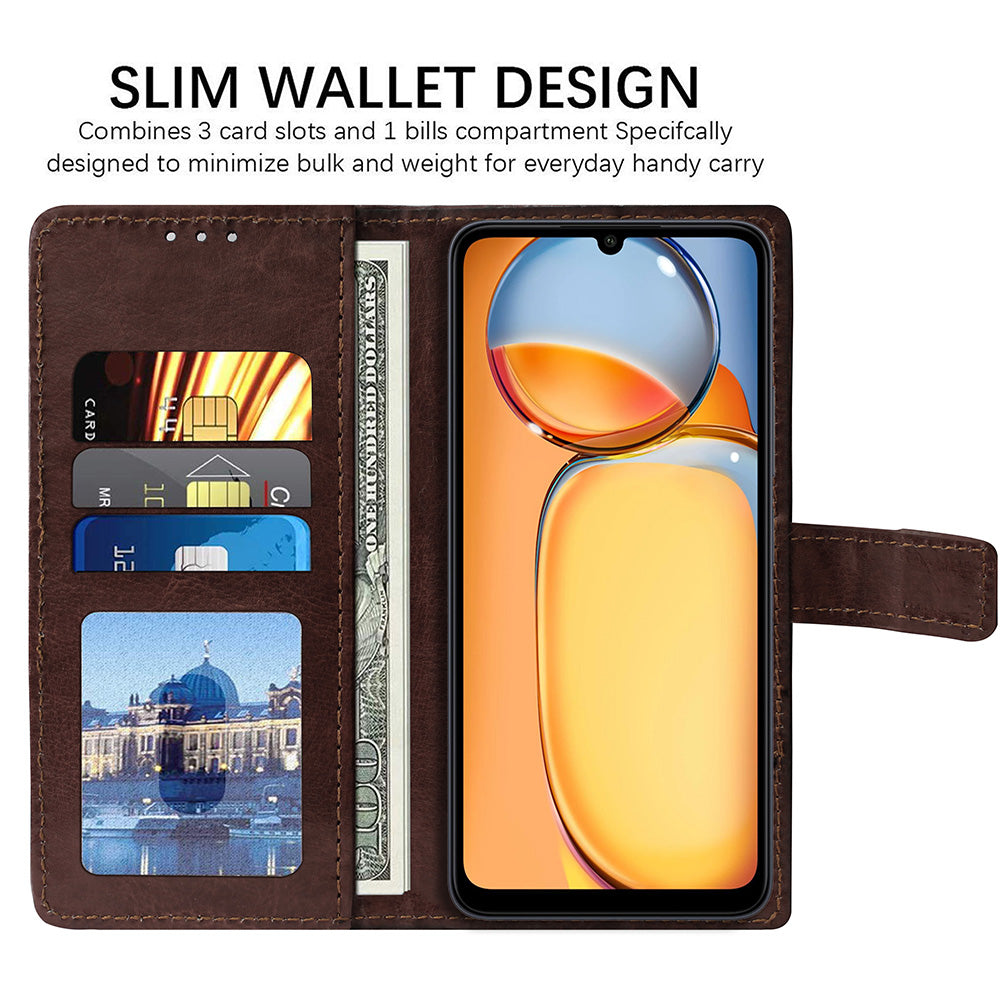 Premium Wallet Flip Cover for Mi Redmi 13C 4G