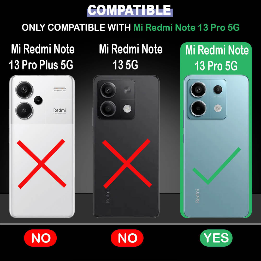 Premium Wallet Flip Cover for Mi Redmi Note 13 Pro 5G