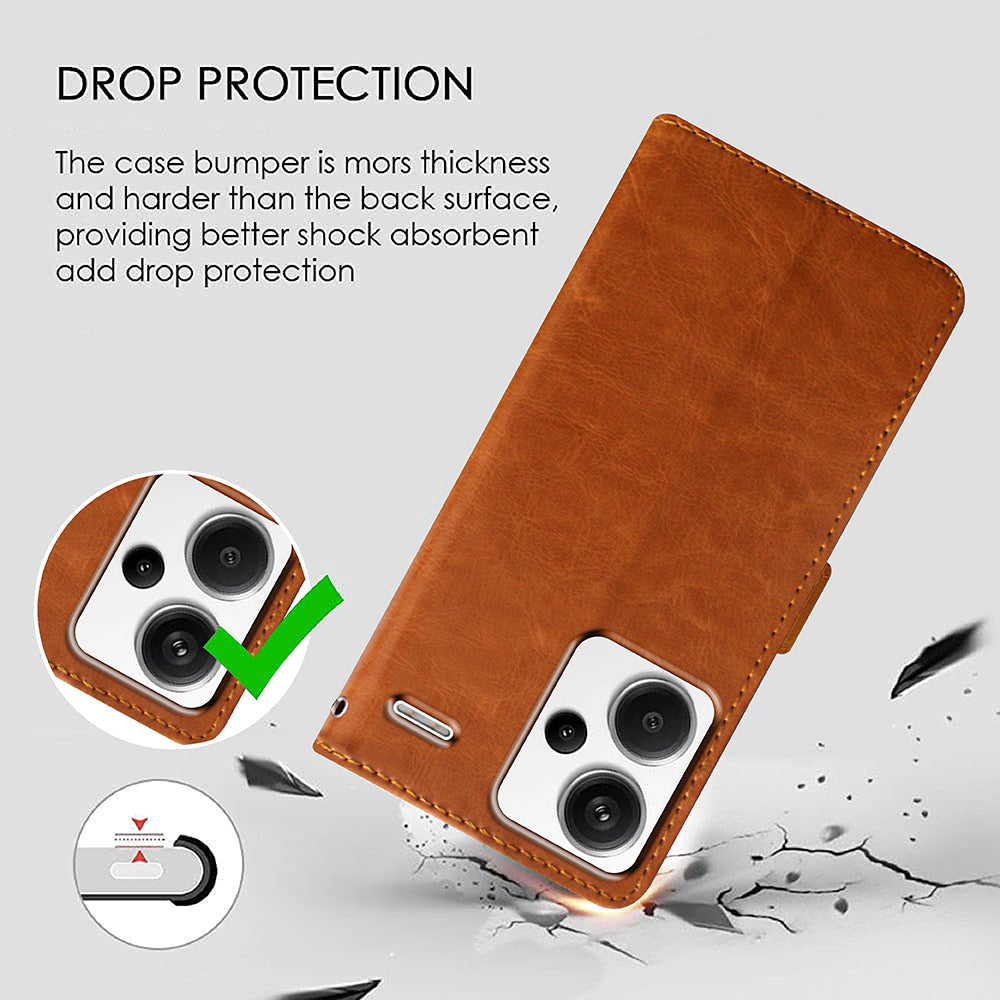 Premium Wallet Flip Cover for Mi Redmi Note 13 Pro Plus 5G