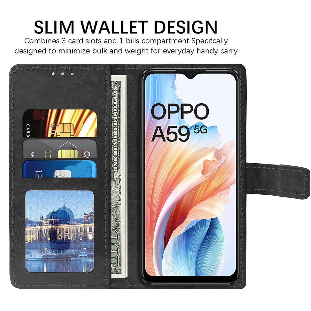 Premium Wallet Flip Cover for Oppo A59 5G