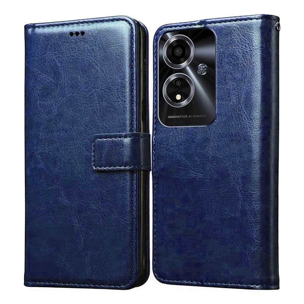 Casotec Flip Cover Back Case for Oppo A59 5G Premium Leather