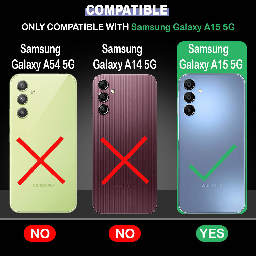 Premium Wallet Flip Cover for Samsung Galaxy A15 5G / 4G