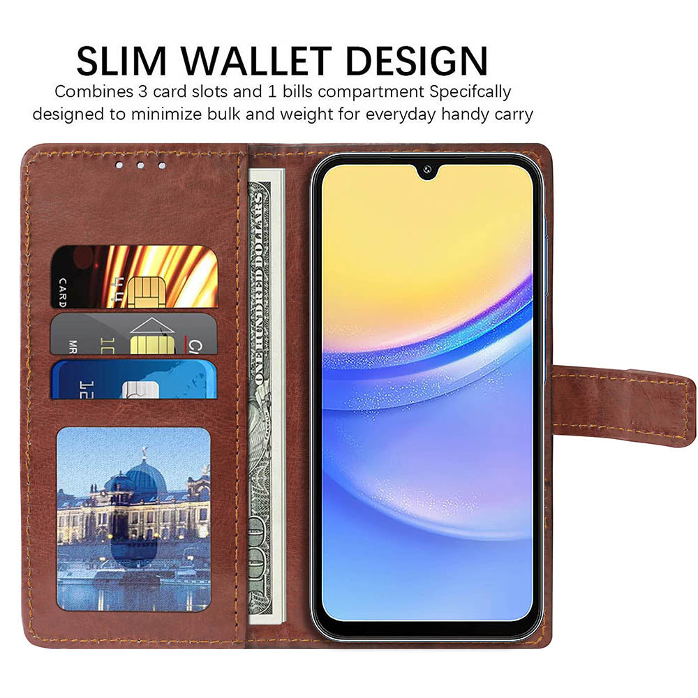 Premium Wallet Flip Cover for Samsung Galaxy A15 5G / 4G