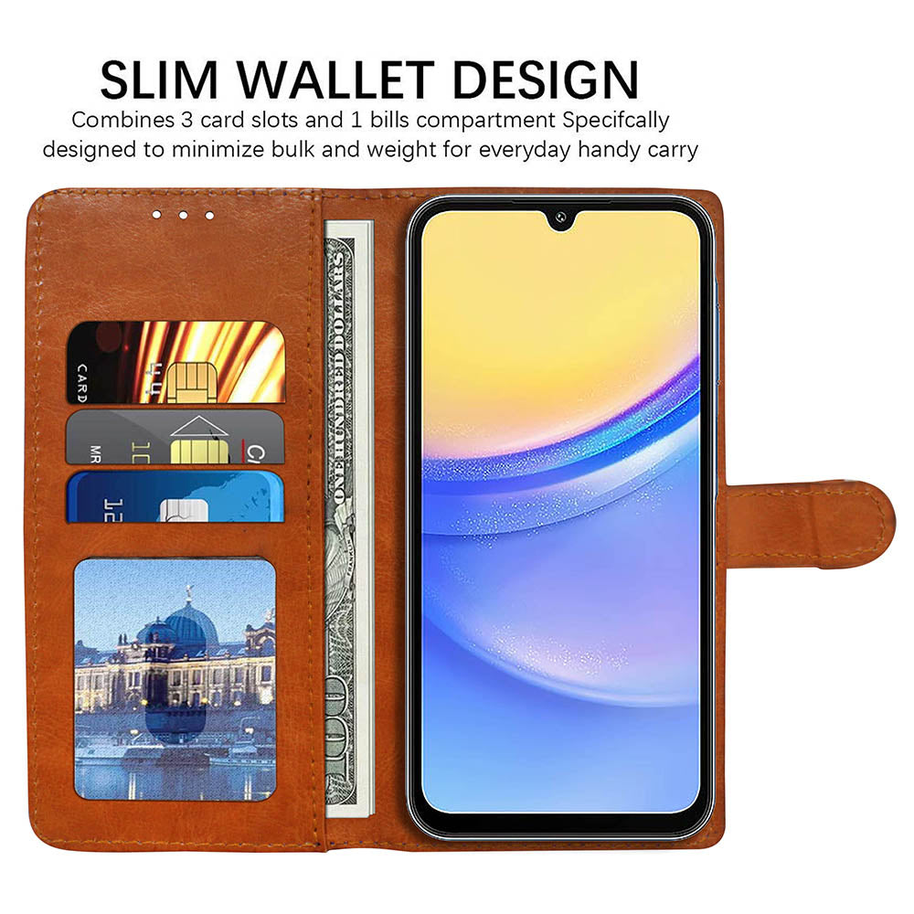 Premium Wallet Flip Cover for Samsung Galaxy A15 5G / 4G