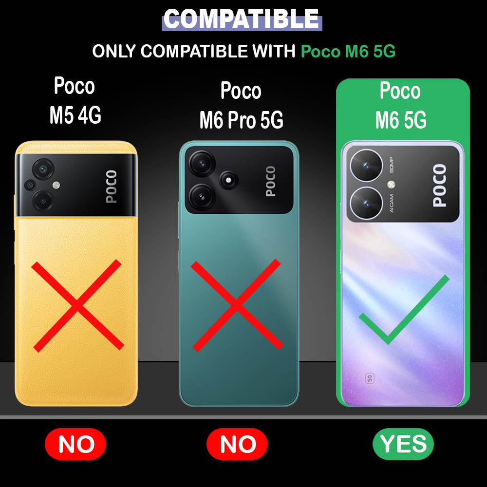 Premium Wallet Flip Cover for Poco M6 5G