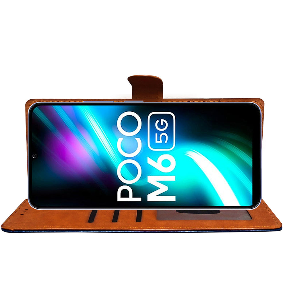 Premium Wallet Flip Cover for Poco M6 5G