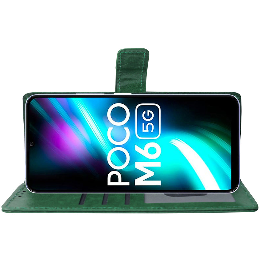 Premium Wallet Flip Cover for Poco M6 5G