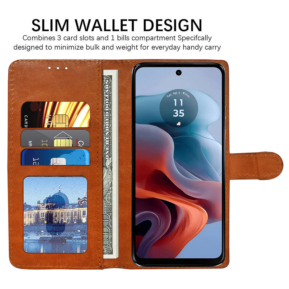 Premium Wallet Flip Cover for Motorola Moto G34 5G