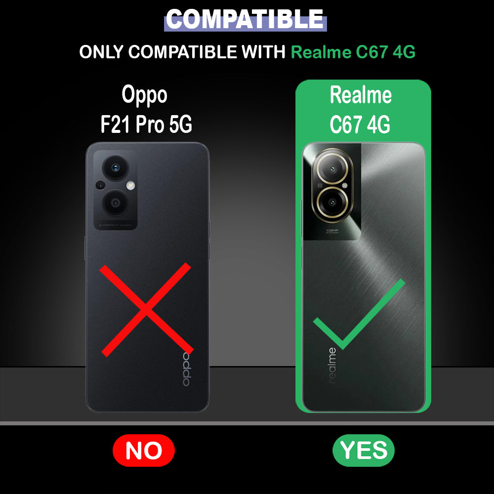 Premium Wallet Flip Cover for Realme C67 4G