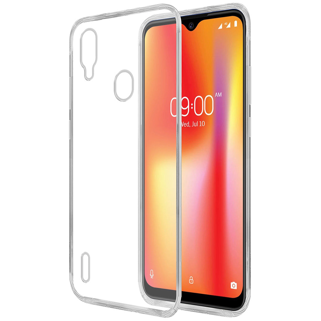 Casotec Soft TPU Back Case Cover for Lava Z93 - Clear