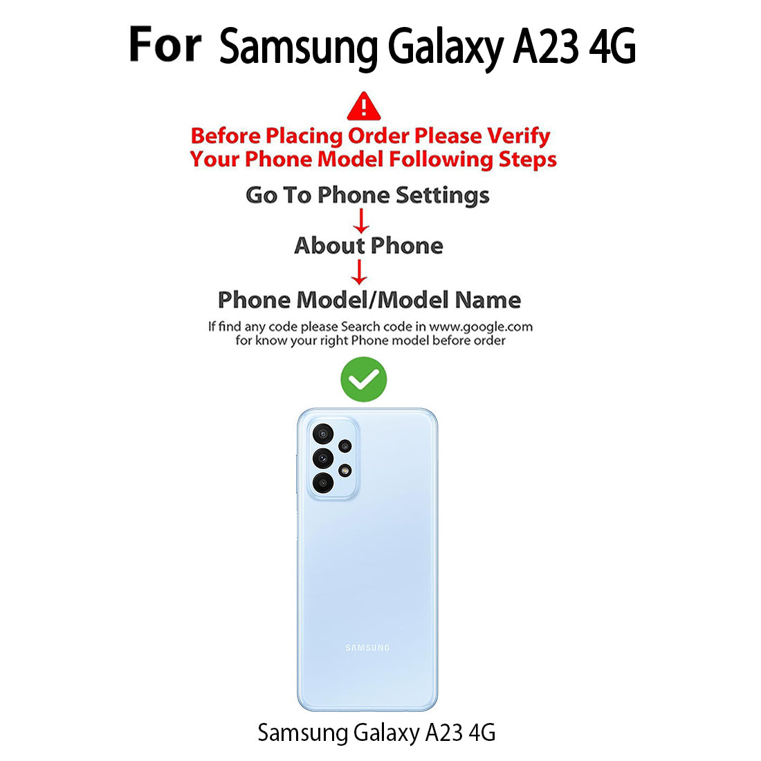 Clear Case for Samsung Galaxy A23 4G