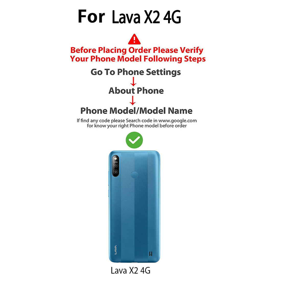 Clear Case for Lava X2 4G