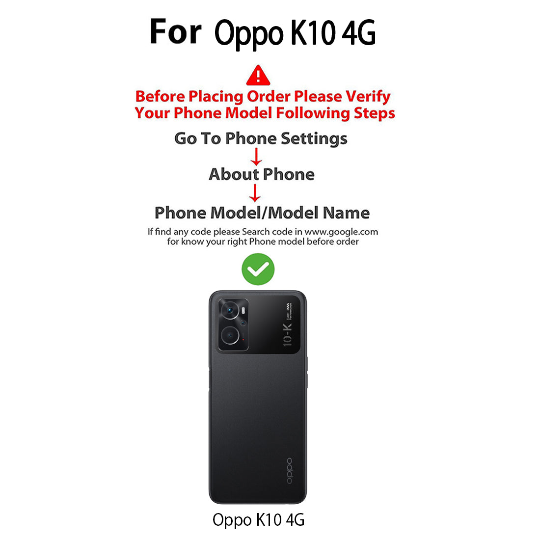 Clear Case for Oppo K10 4G