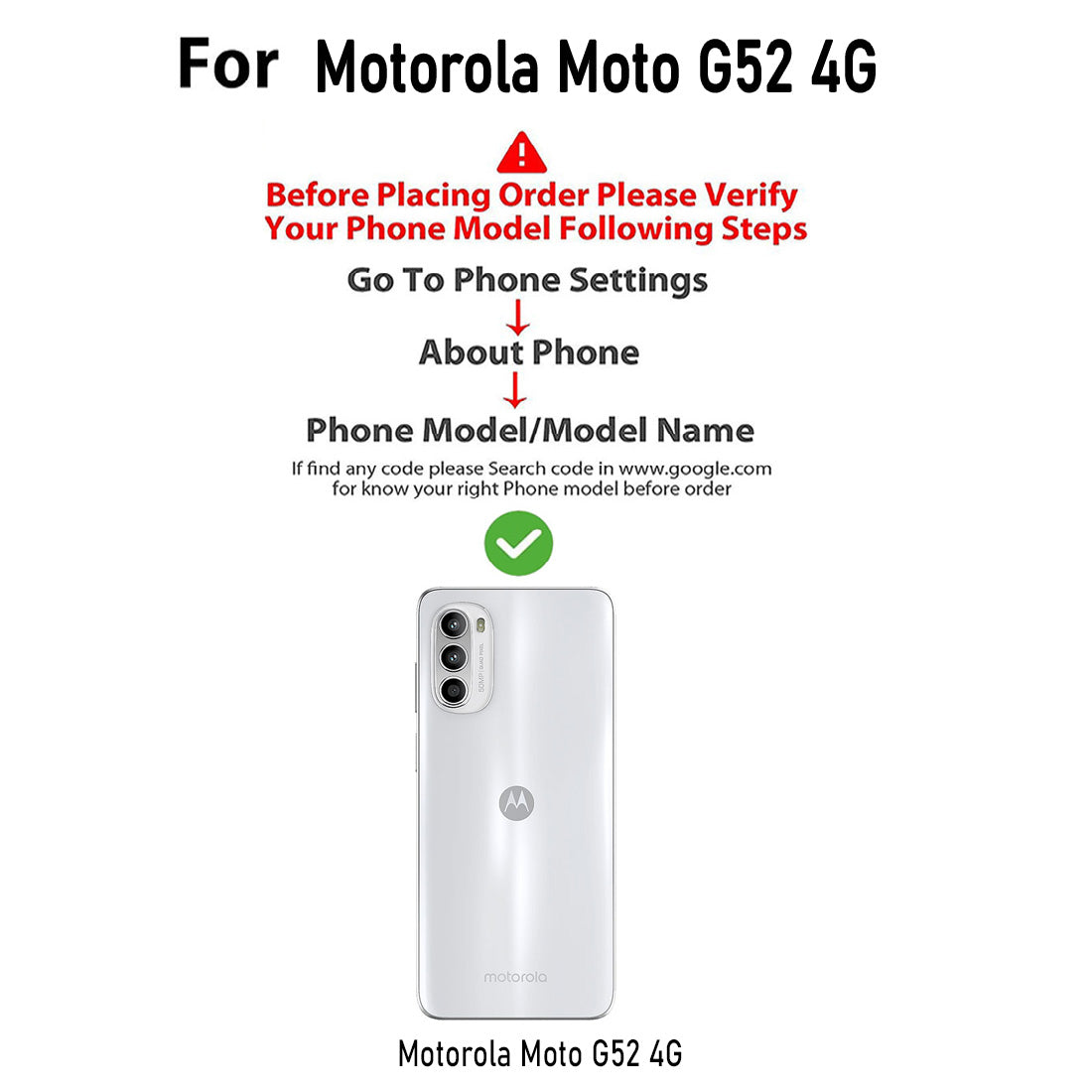 Clear Case for Motorola Moto G52 4G