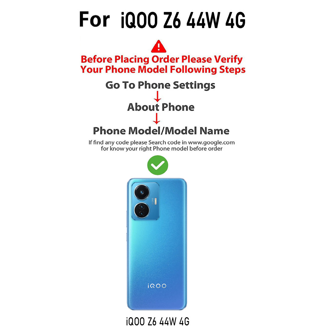 Clear Case for iQOO Z6 44W 4G