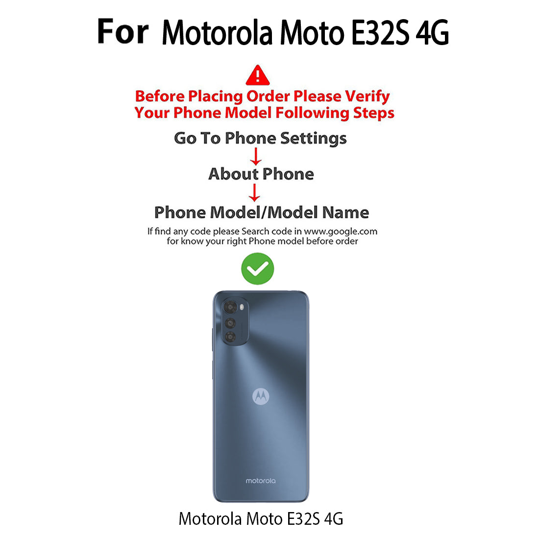 Clear Case for Motorola Moto E32S 4G