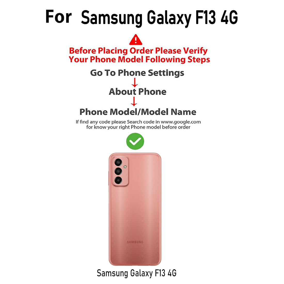 Clear Case for Samsung Galaxy F13 4G