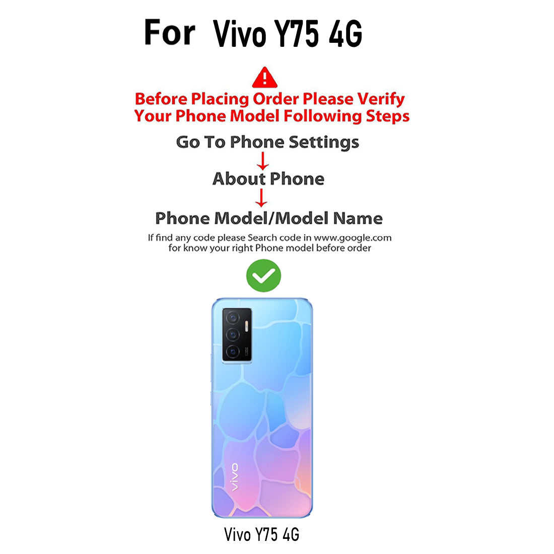 Clear Case for Vivo Y75 4G