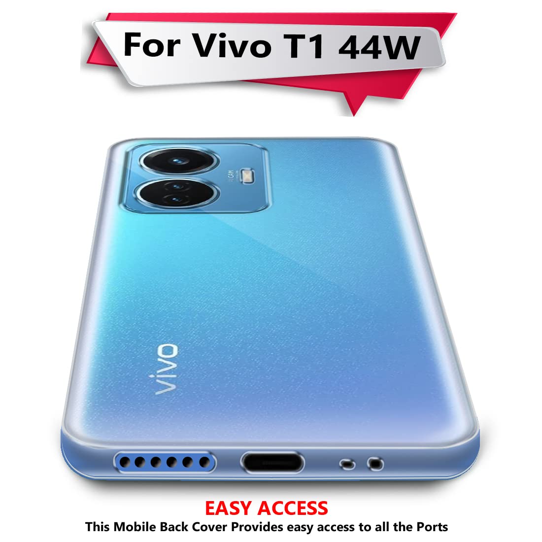 Clear Case for Vivo T1 44W 4G