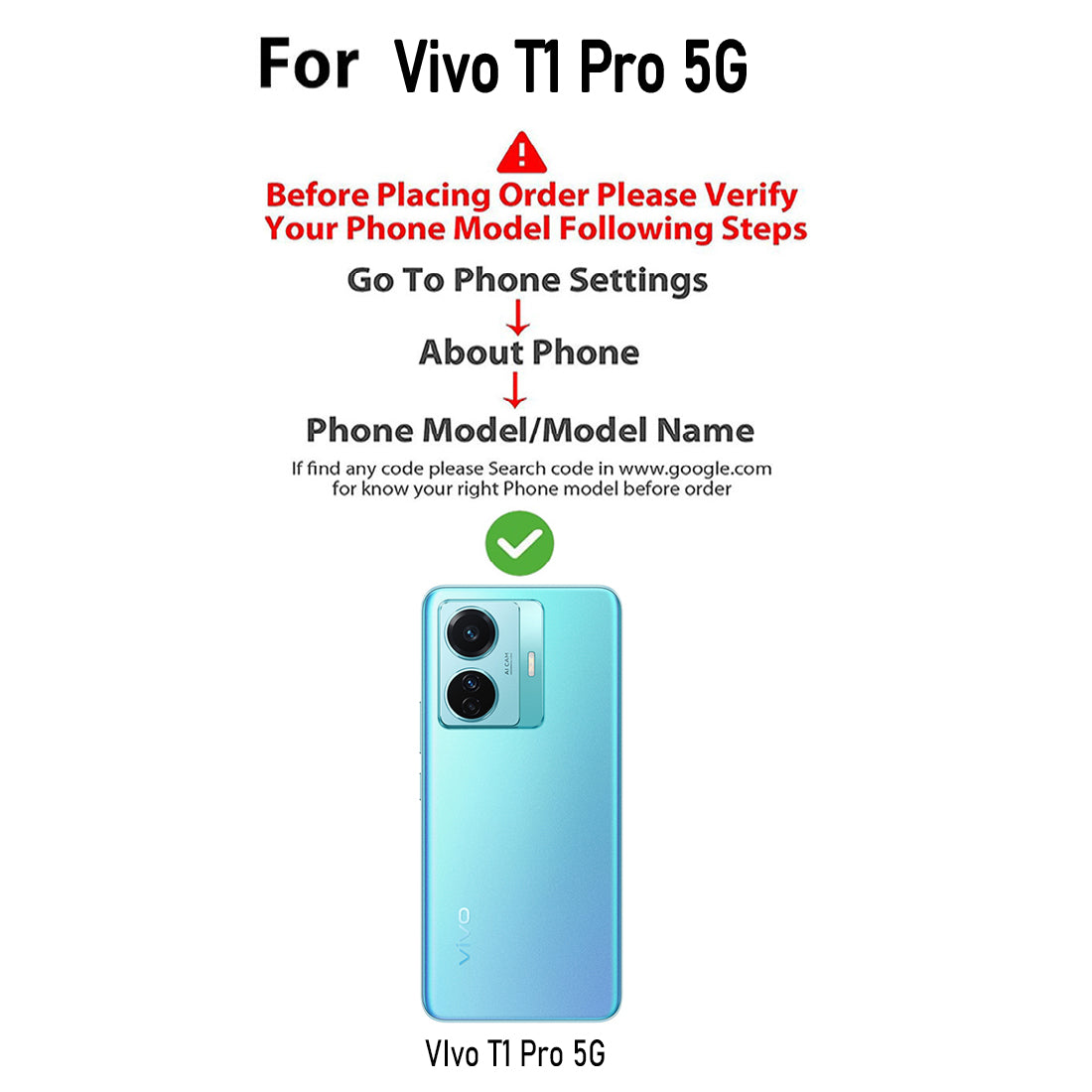 Clear Case for Vivo T1 Pro 5G