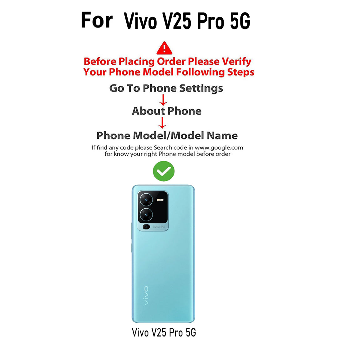 Clear Case for Vivo V25 Pro 5G