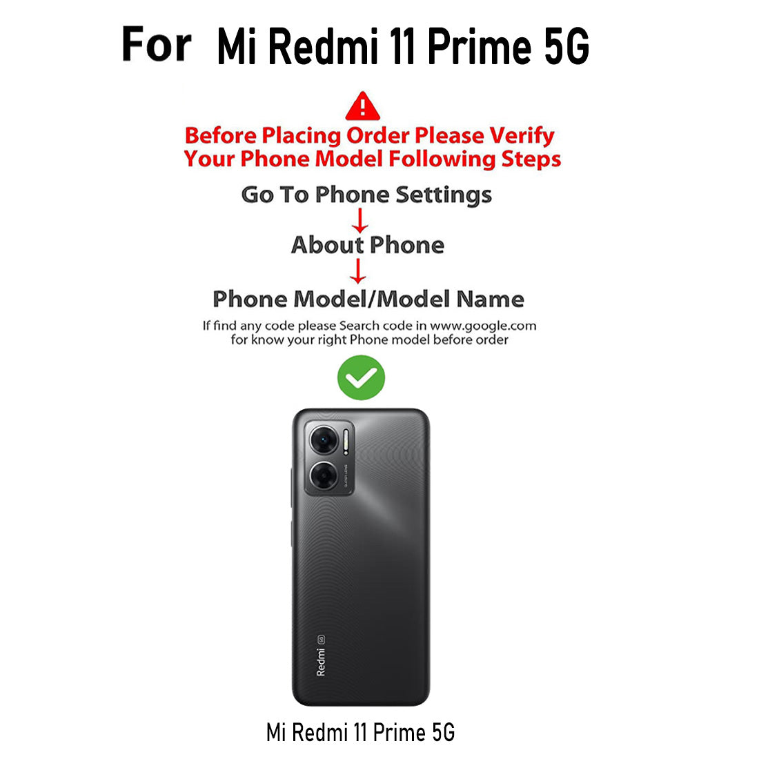 Clear Case for Mi Redmi 11 Prime 5G