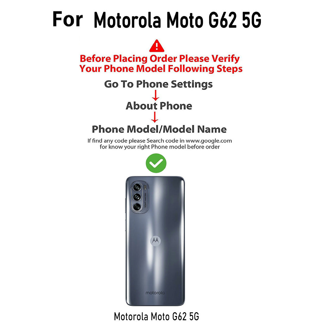 Clear Case for Motorola Moto G62 5G