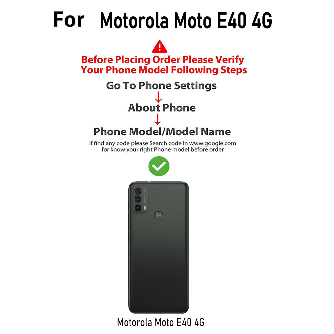 Clear Case for Motorola Moto E40 4G