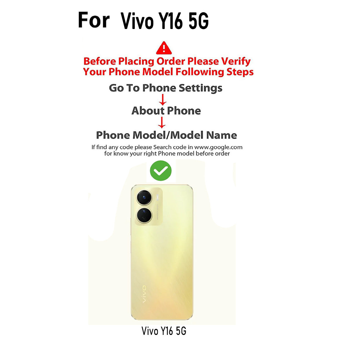 Clear Case for Vivo Y16 4G