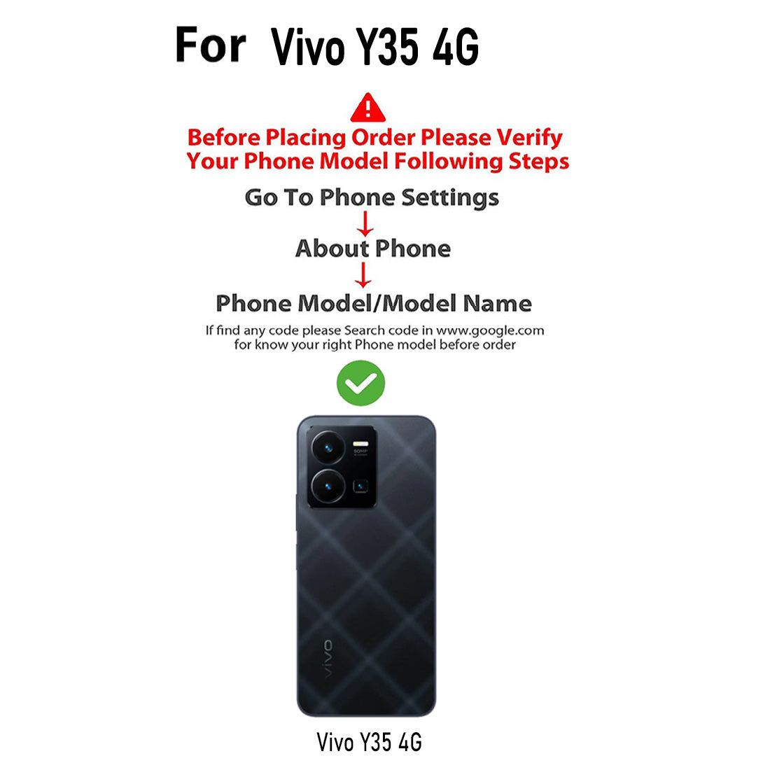 Clear Case for Vivo Y35 4G