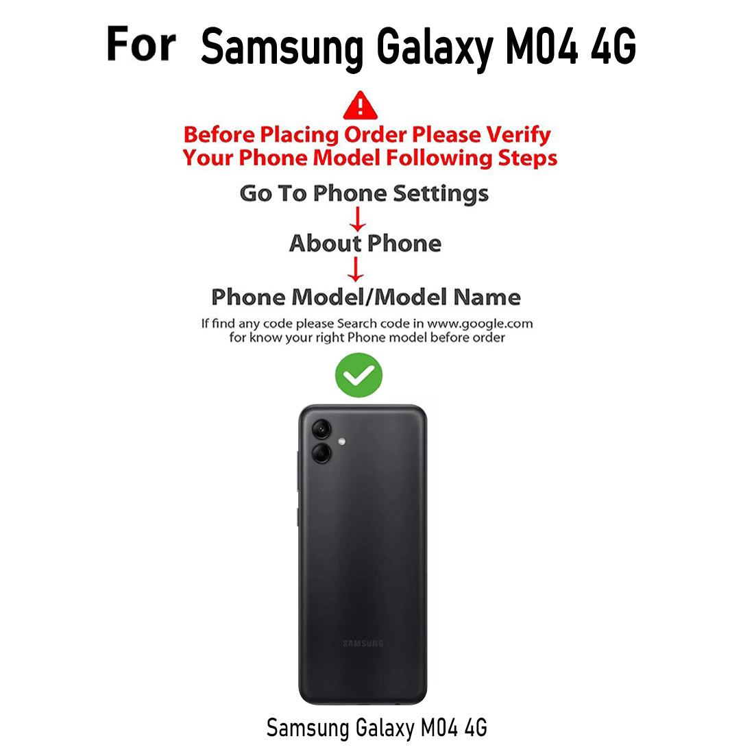 Clear Case for Samsung Galaxy M04 4G