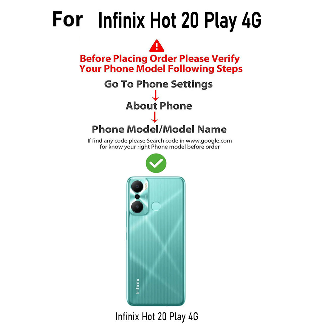 Clear Case for Infinix Hot 20 Play 4G