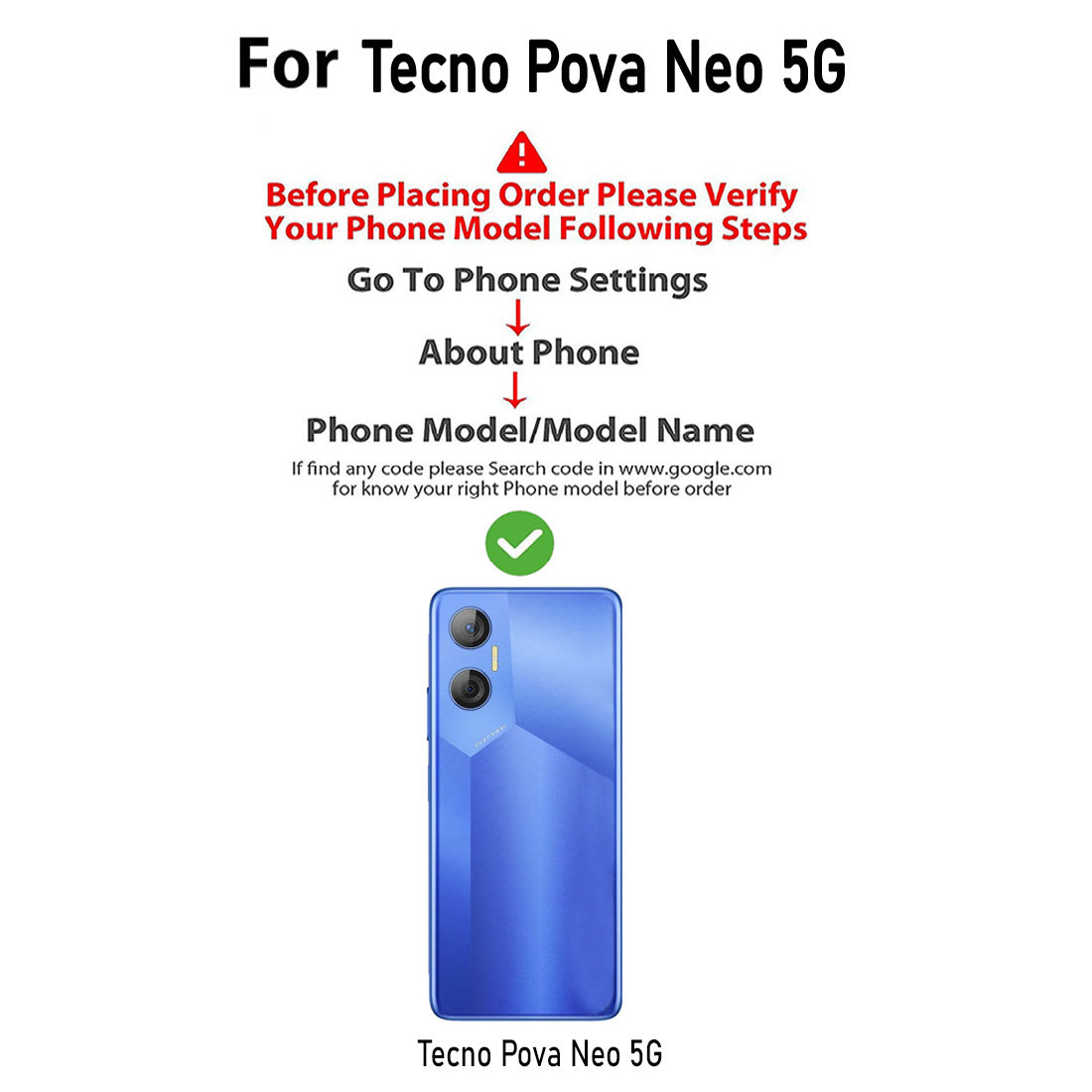 Clear Case for Tecno Pova Neo 5G