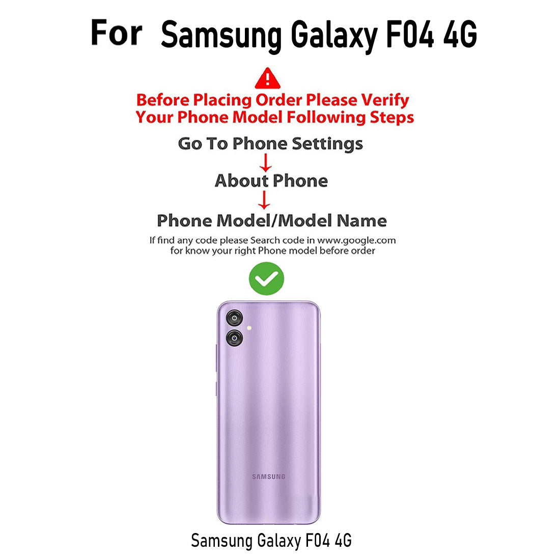Clear Case for Samsung Galaxy F04 4G