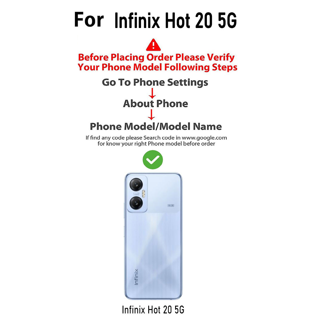 Clear Case for Infinix Hot 20 5G